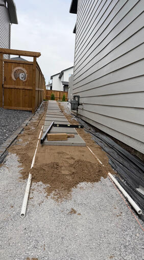 Professionally installed pavers